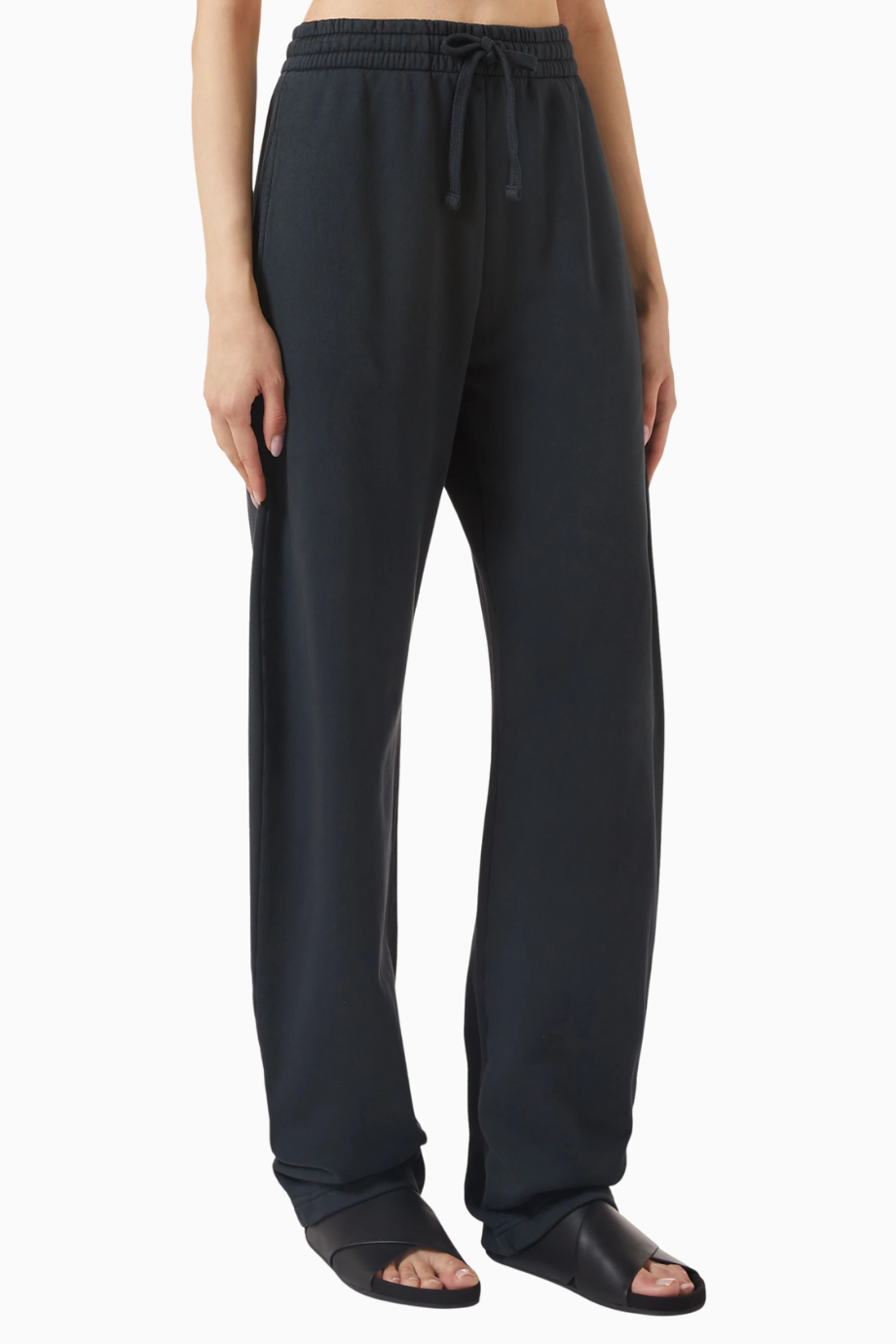 Babel Cotton Sweatpants, Siyah-Rahat Modern Kadın Eşofman Altı