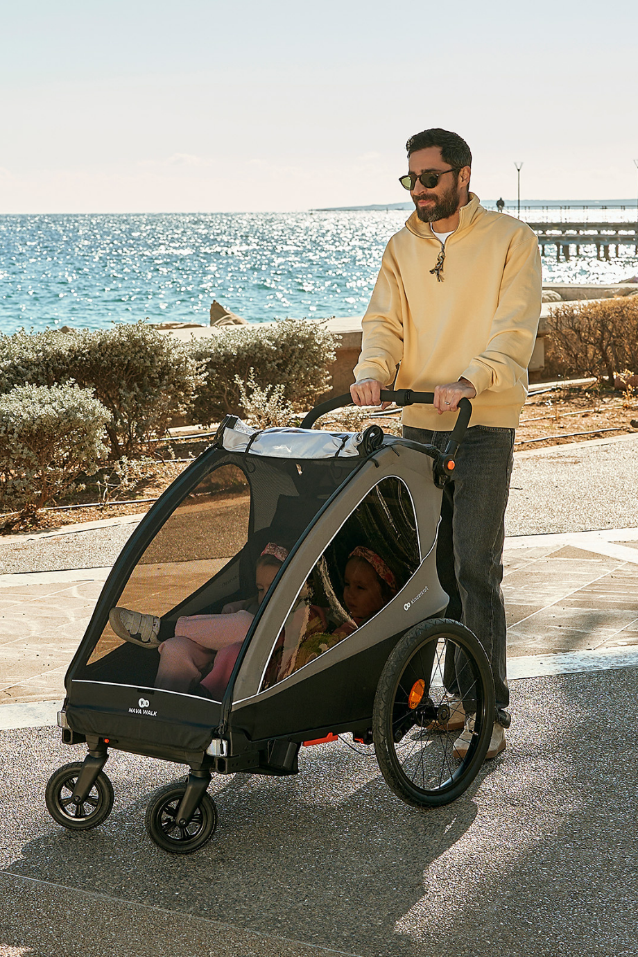 NAVA WALK 2in1 Çocuk Bisiklet Römorku ve Bebek Arabası