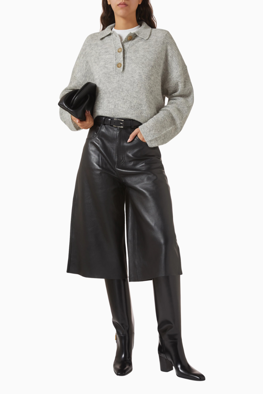 Belle Deri Şort, Siyah Lüks Kadın Şort, Şık Tasarım