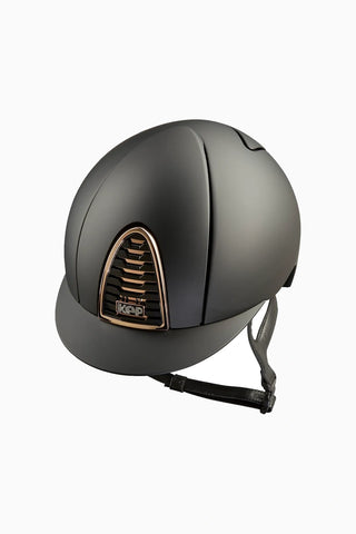 Cromo 2.0 Parlak Siyah Swarovski Logolu Binici Kaskı Large