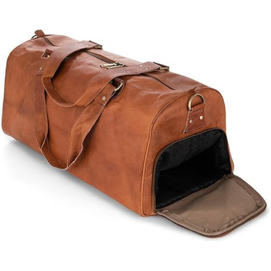 Weekender Oslo Deri Seyahat Çantası, Su Geçirmez, Bitkisel Tabaklanmış Deri, 45L