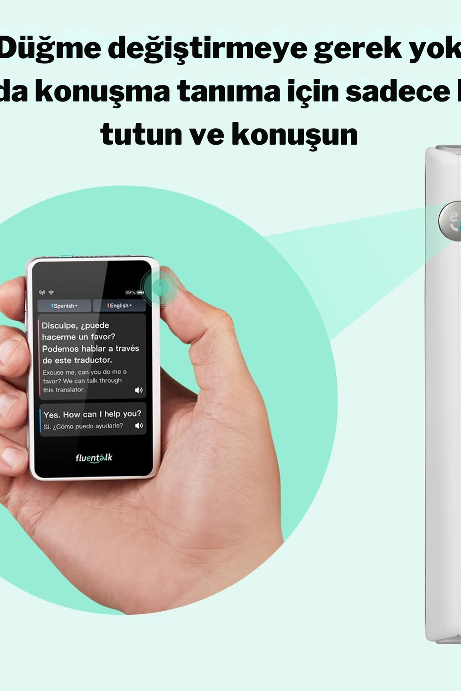 T1 Mini Çeviri Cihazı , 40 Dil Desteği, Kablosuz ve Bağlantısız