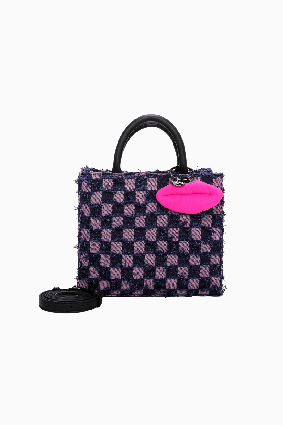Big Boxy Fancy Squares Denim Omuz Askılı Lüks Çanta