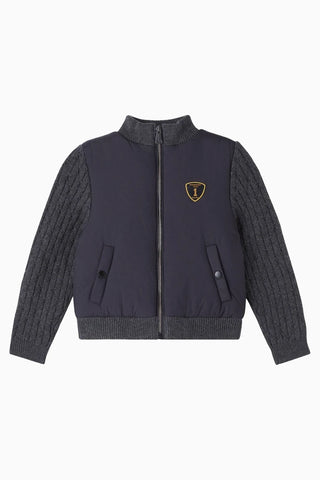 Jarod Ribbed Logo Patch Detaylı Bebek Ceket