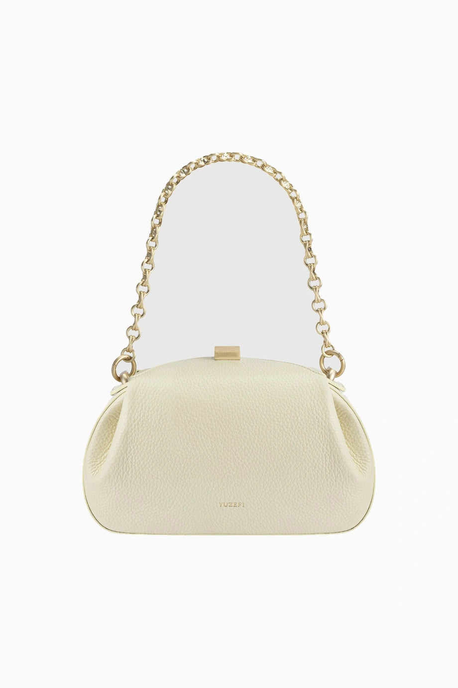 Oyster Mini Clutch ve Omuz Çantası, Çakıl Dokulu %100 Deri