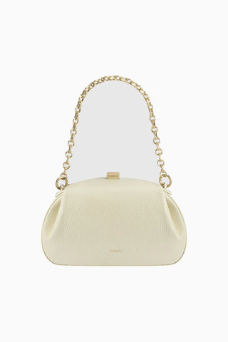 Oyster Mini Clutch ve Omuz Çantası, Çakıl Dokulu %100 Deri