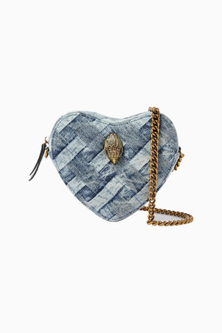 Kensington Heart Denim Lüks Tasarım Kadın Çapraz Çanta