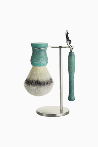 Barber Shop Collection Profesyonel Tıraş Seti Jilet, Fırça ve Stand