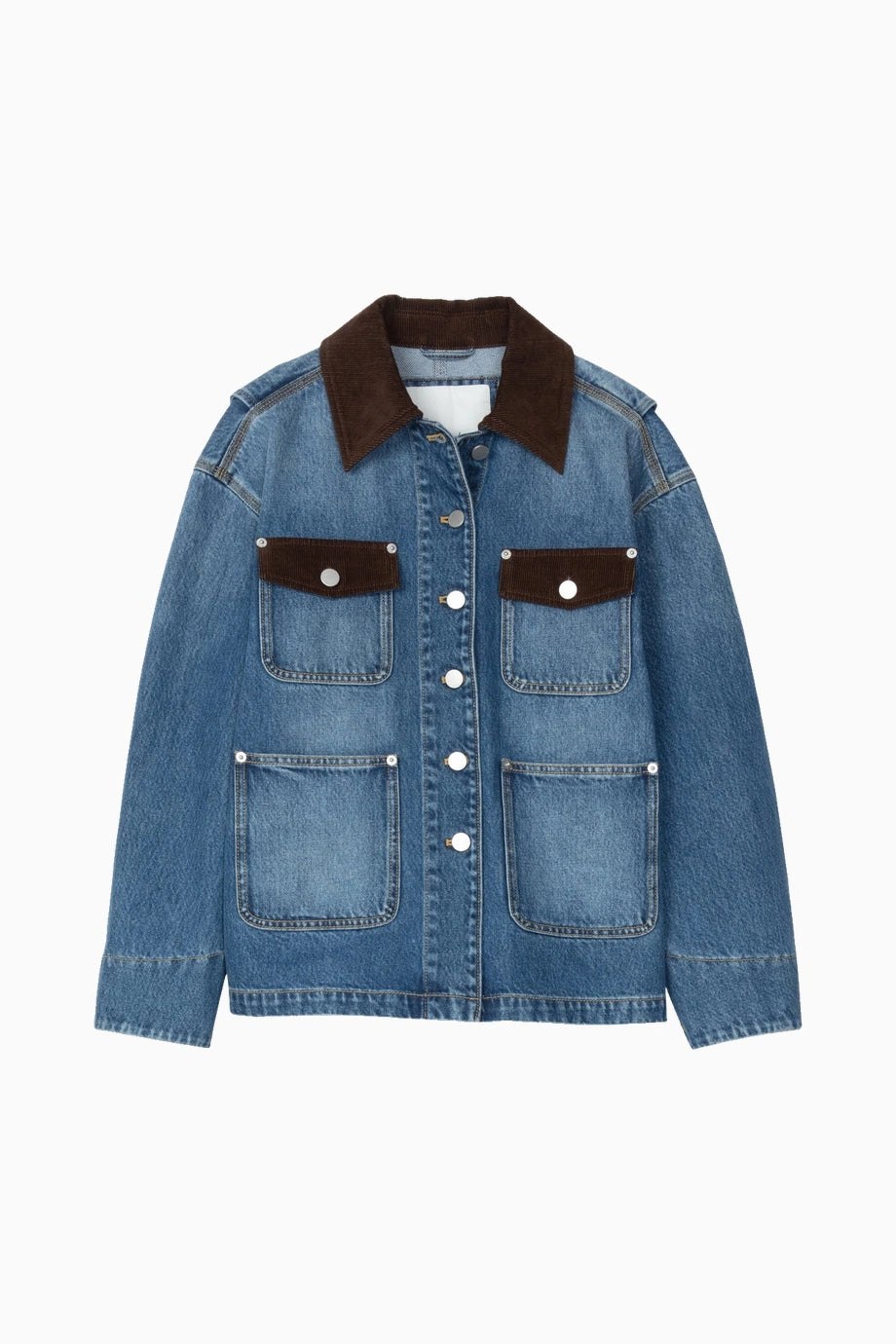 Denim Ranch Kontrast Kadife Detaylı Kadın Ceket