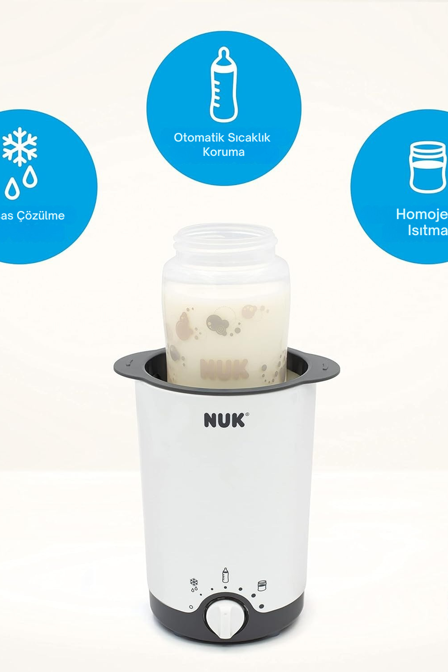 Thermo 3’ü 1 Arada Biberon Isıtıcı, Hassas Isıtma, Çözme ve Sıcak Tutma Fonksiyonu