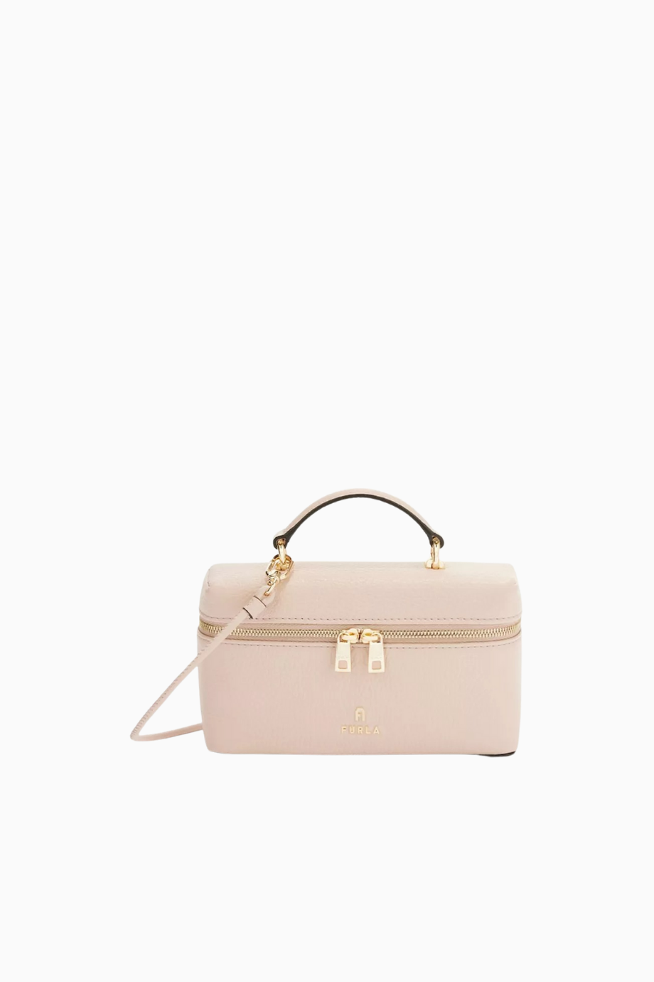 Mini Camelia Açık Pembe Deri Vanity Bag, Lüks ve Çok Yönlü Kullanım
