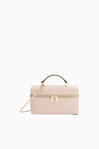 Mini Camelia Açık Pembe Deri Vanity Bag, Lüks ve Çok Yönlü Kullanım
