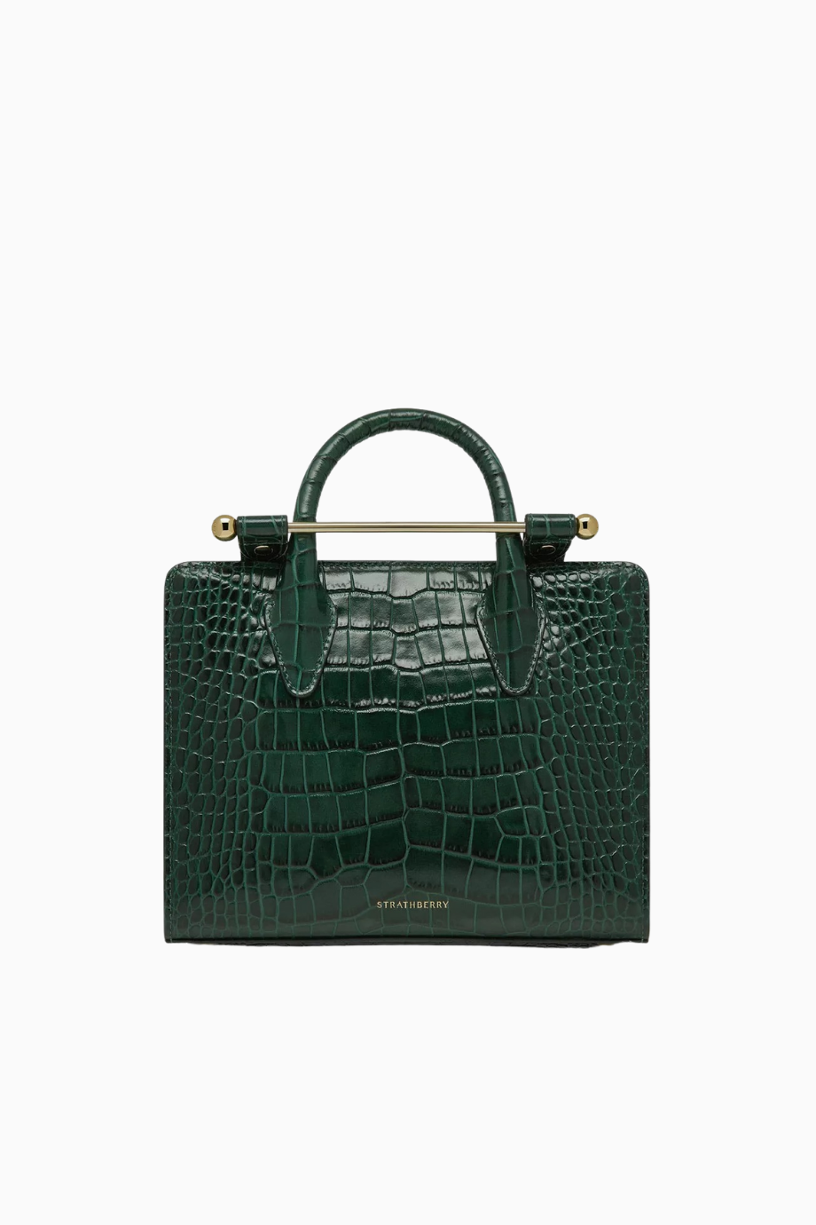 Mini Bottle Green Kroko Deri Lüks Tote Çanta, Şık ve Zamansız Tasarım