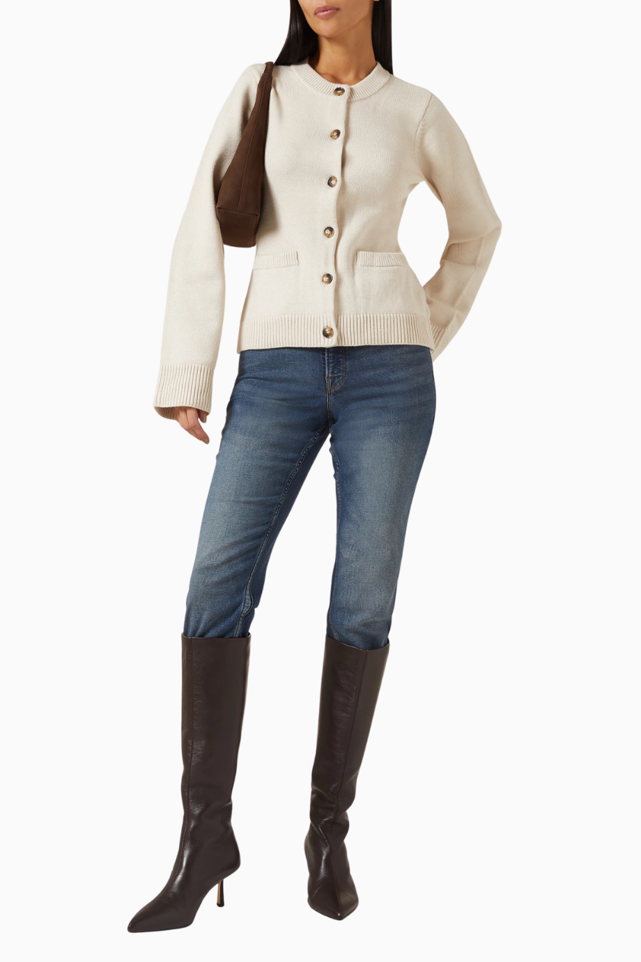 Icon Straight-Fit Ankle Jean, Lüks Denim Pantolon, Modern Kesim
