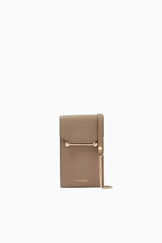 Mosaic Taupe Bej Deri Phone Pouch Çanta, Şık ve Fonksiyonel Tasarım