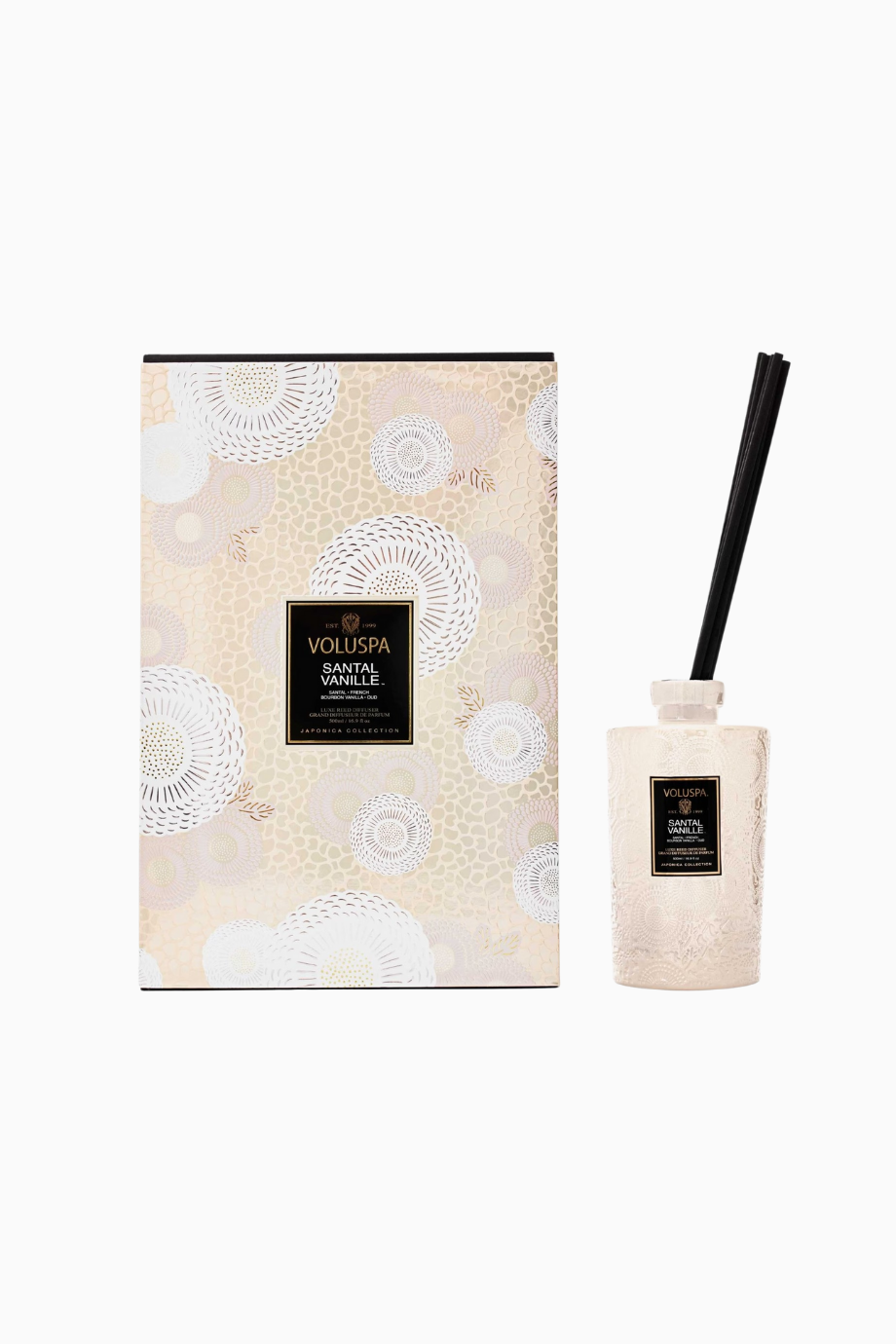 Santal Vanille Lüks Oda Kokusu, Sıcak Vanilya Aromalı Cam Difüzör
