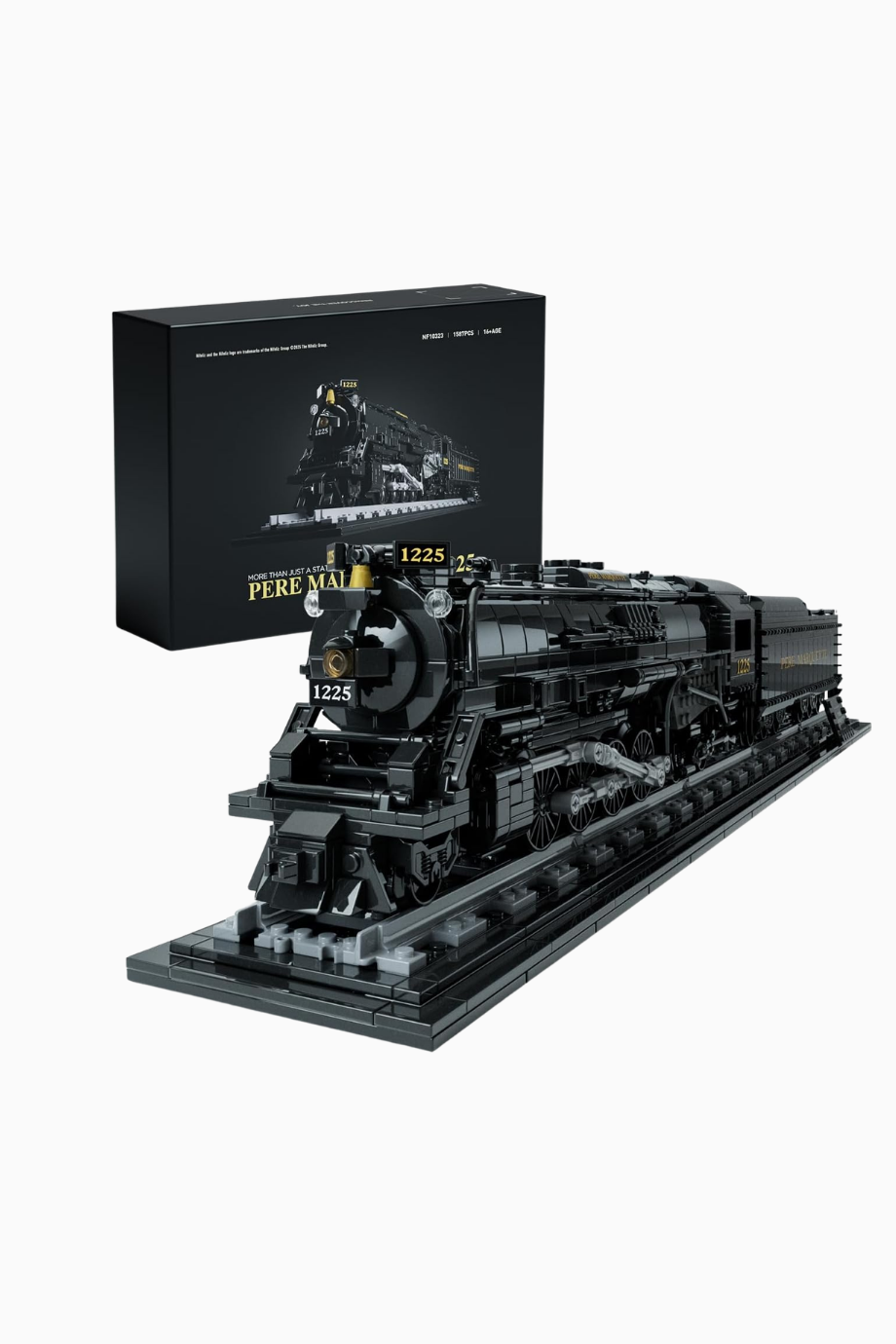 Retro Buharlı Tren Yapım Seti 1593 Parça Lokomotif Modeli