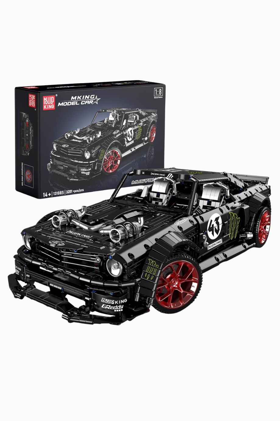 Hooniken Muscle Car Yapım Seti 3201 Parça V8 Motorlu Süper Araba Modeli
