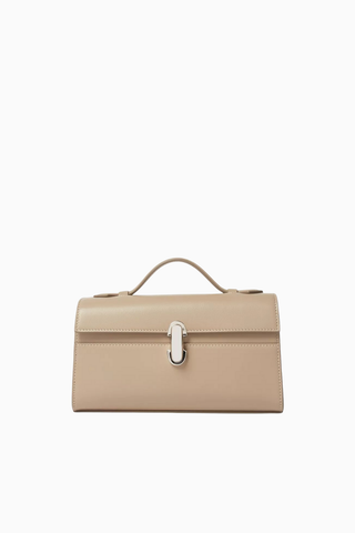 Symmetry Açık Gri, Deri Lüks Pochette Gece Çantası