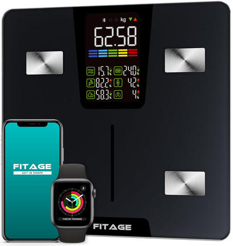 Kişisel Dijital Terazi 2024,225 kg’a Kadar Vücut Yağı ve Kas Kütlesi Analizi, 17 Vücut Ölçümü