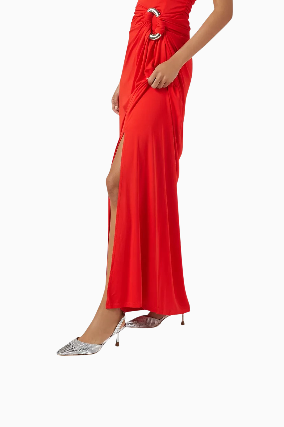 Belize 60 Crystal Slingback Pumps, Satin-Metallic Leather, 60mm Topuk, El İşçiliği Lüks Tasarım