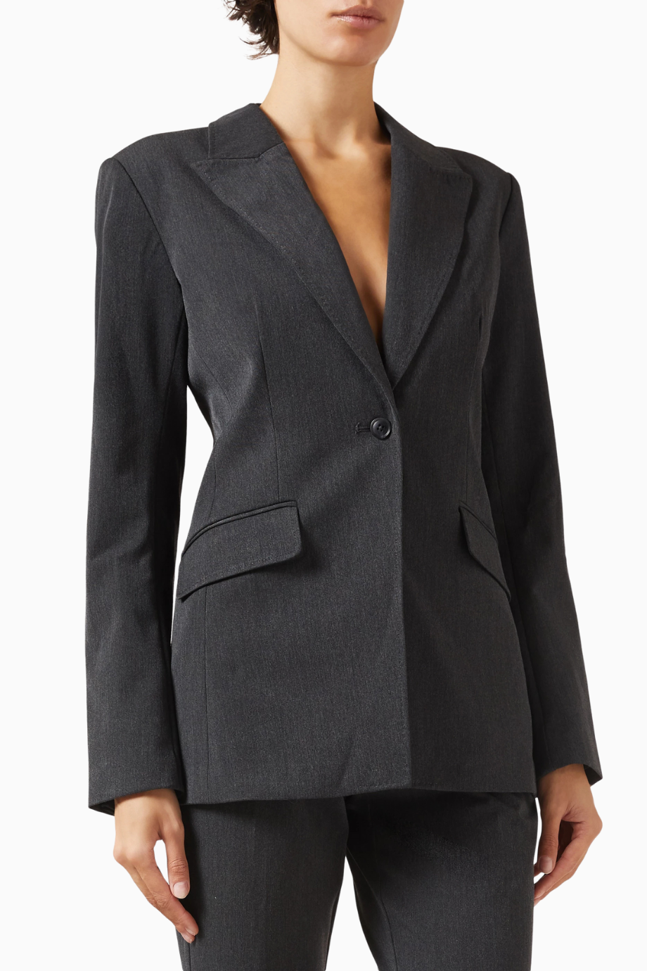 Sculpted Blazer, Kadın Zarif Bel Kesimli-Modern Şık Ceket