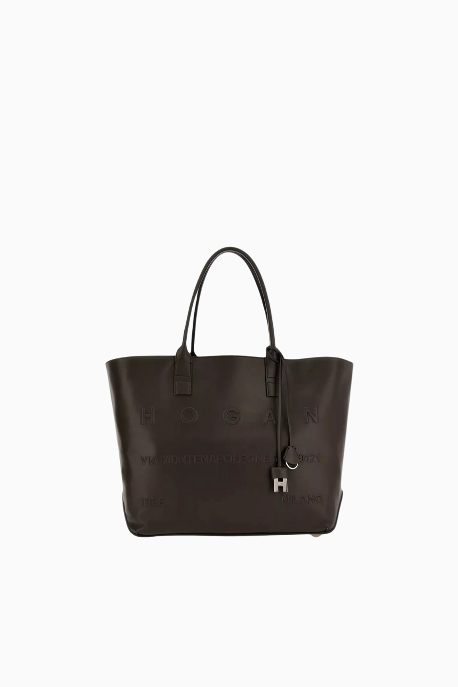 Medium Script Kahverengi Deri, Zarif ve Lüks Tote Çanta, Günlük Şehir Stili