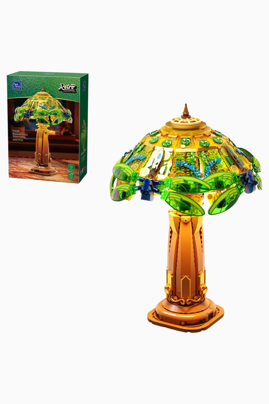 Vitray Stil LED Masa Lambası Yapım Seti 1067 Parça