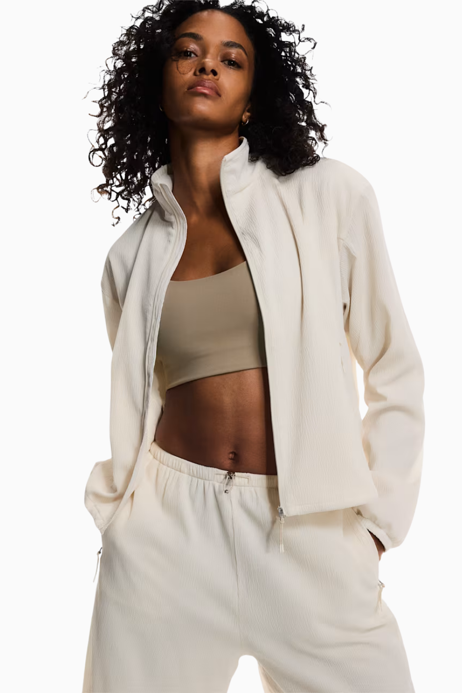 Track Jacket Ultra Hafif Boxy Fit Fermuarlı Kadın Ceket