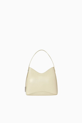 Mini Egg Off-White Deri Omuz Çantası, Minimalist ve Zarif Günlük Tasarım