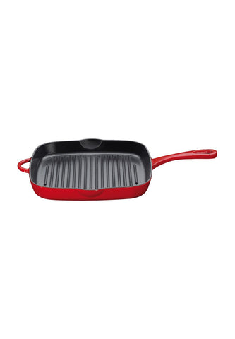 Provence Grill Tavası 26x26 cm, Dökme Demir, Emaye Kaplama