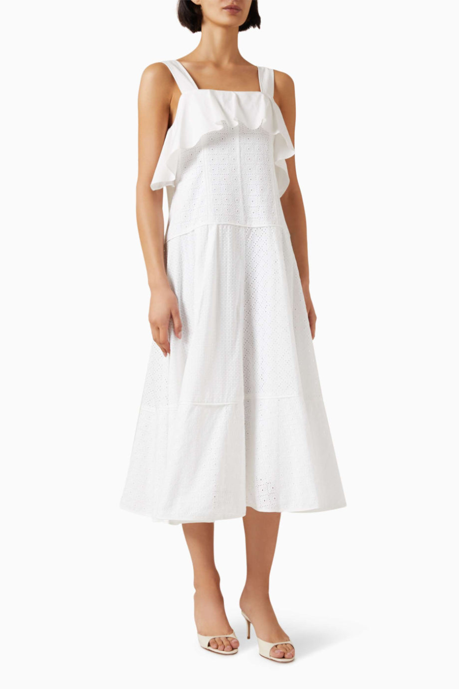 Broderie Anglaise Patchwork Kadın Elbise