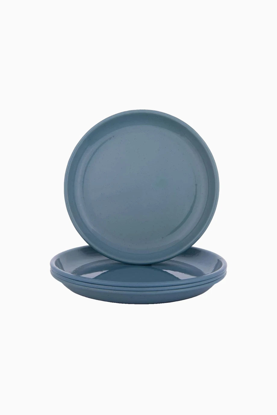 Rolled Enamelware Plate Kamp Mutfağı 4’lü Emaye Tabak