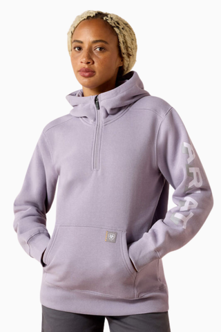 Rebar Yarım Fermuarlı Kapüşonlu Kadın Sweatshirt