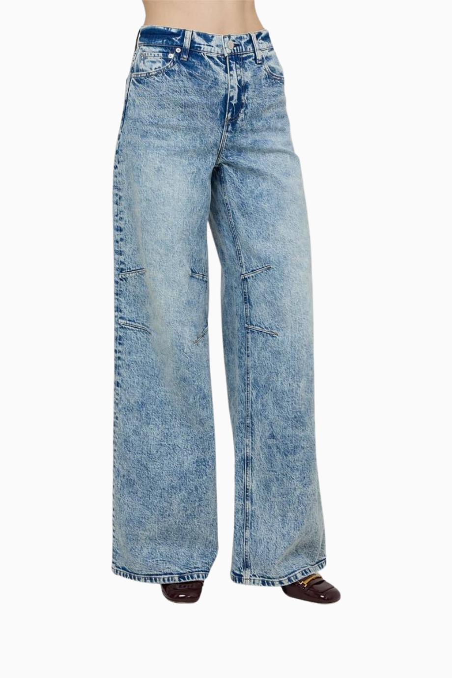 Geniş Paça Denim Pantolon