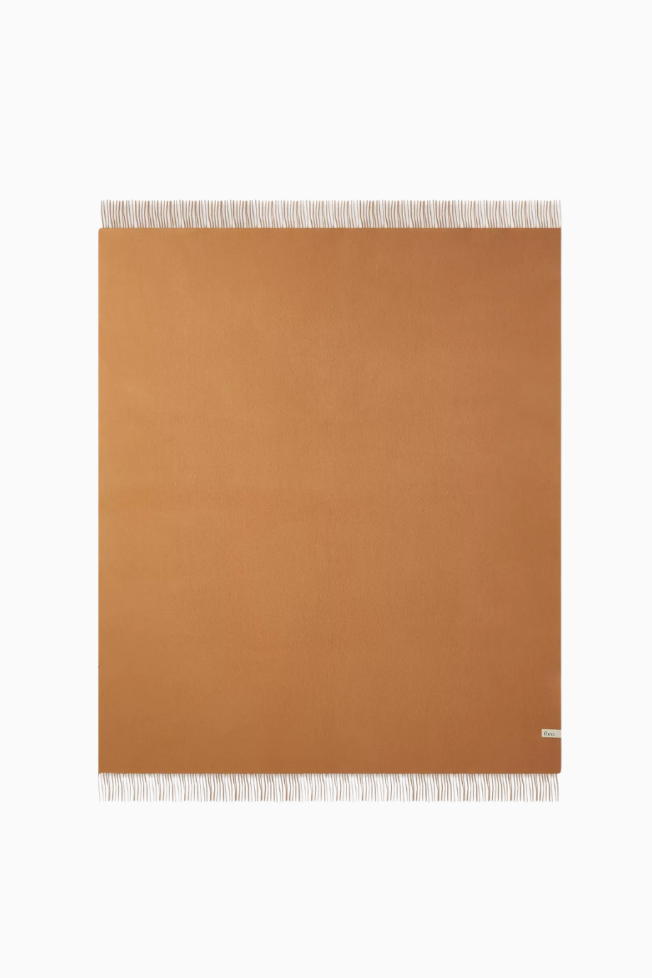 Cashmere Blanket, Camel Checker Stripe Kaşmir Battaniye