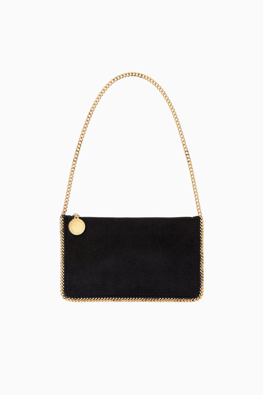 Falabella Shaggy Deer, Vegan Deri Diamond-Cut Zincirli Lüks Pochette Çanta