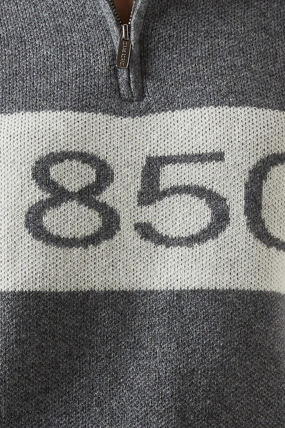 Ski Aspen Zip-up Sweater, Gri Şık ve Lüks Kadın Yün-Kaşmir Kazak