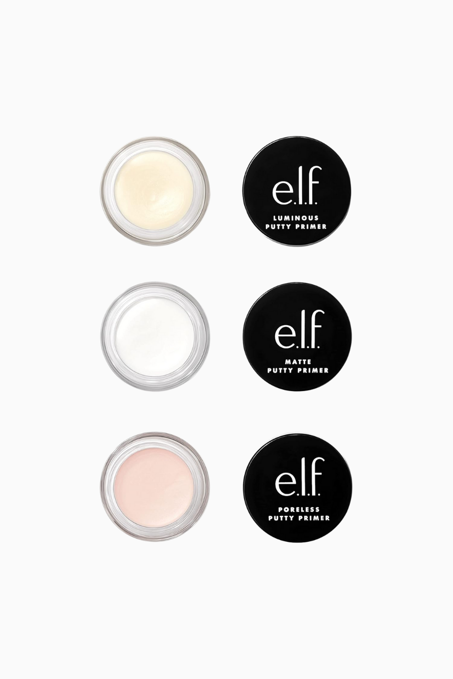 Putty Primer Trio Gözeneksiz, Mat ve Parlak Makyaj Bazı Seti, Seyahat Boy