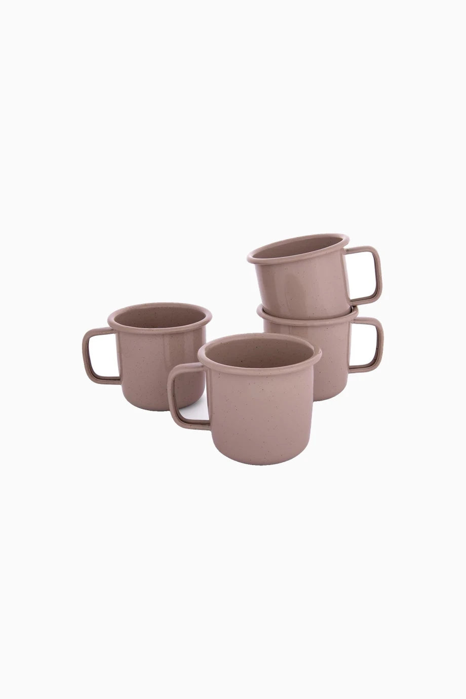 Rolled Enamelware Mug 4’lü Emaye Kamp Kupası