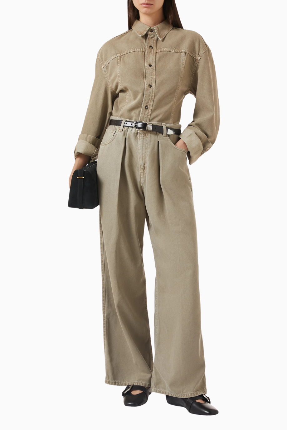 Lee Soft Shirt, Bej-Organik Pamuklu Modern Kadın Gömlek