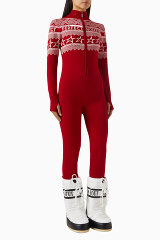 Star Intarsia Merino Yün Tulum, Lüks Kış Stili ve Fonksiyonel Şıklık