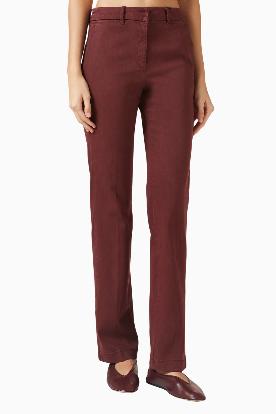 Rovo Straight-fit Pantolon, Bordo, Zarif Kesim ve Modern Ofis Stili