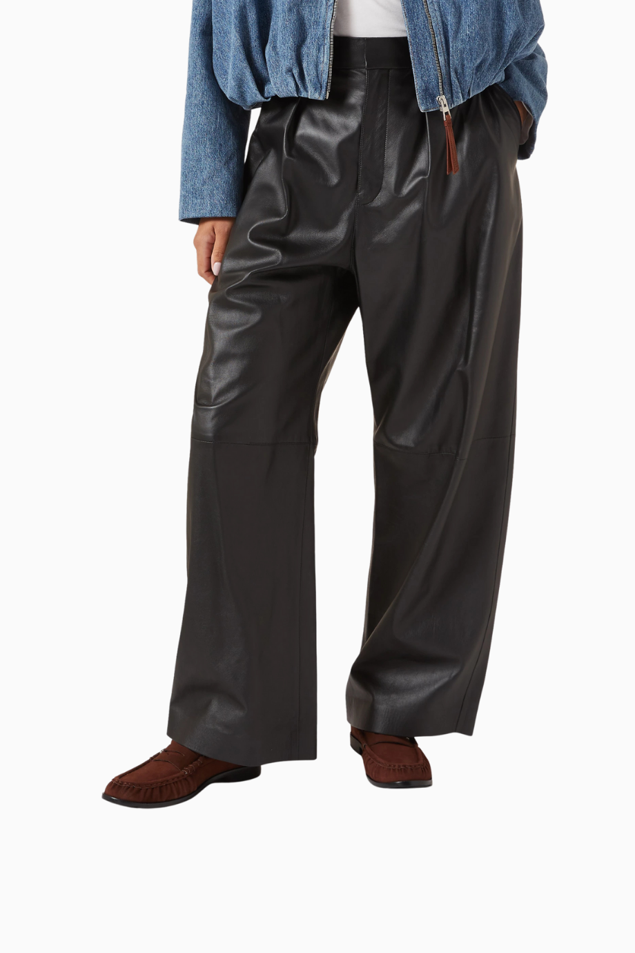 Classic Süet Metal Detaylı, Deri İç Tabanlı Lüks ve Zarif Düşük Topuklu Loafer