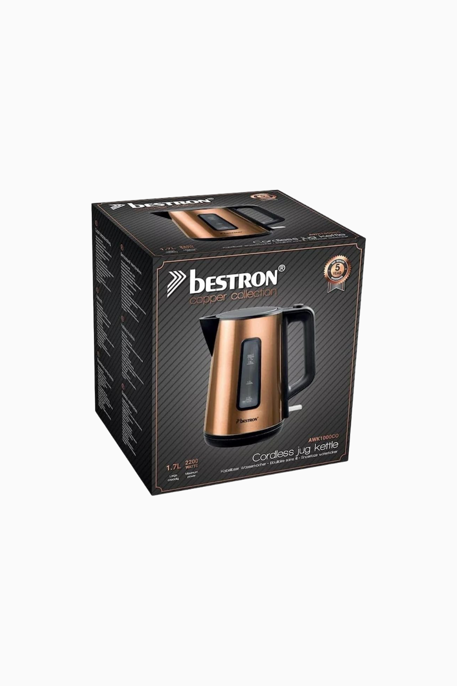 Copper Su Isıtıcısı 1.7 L 2200 W Hızlı Kaynatma