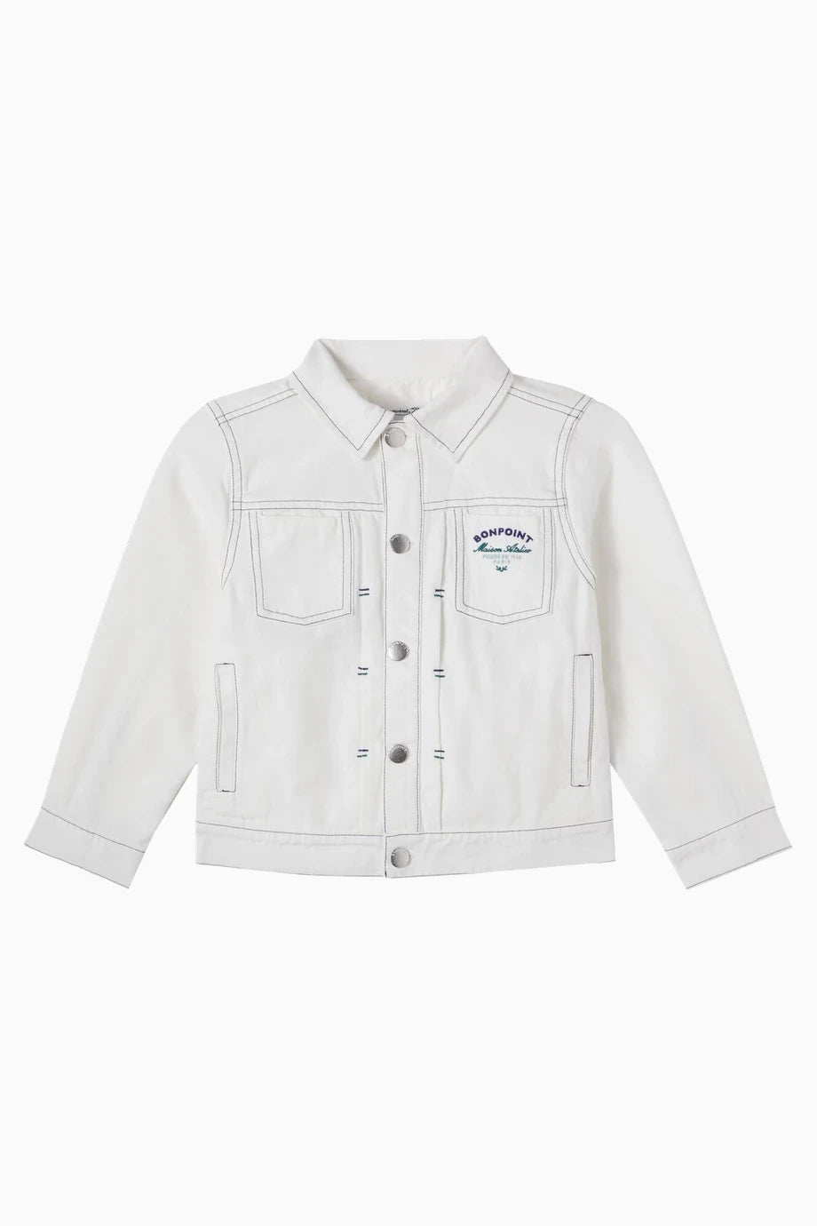 Leddis Beyaz Denim Çocuk Ceketi