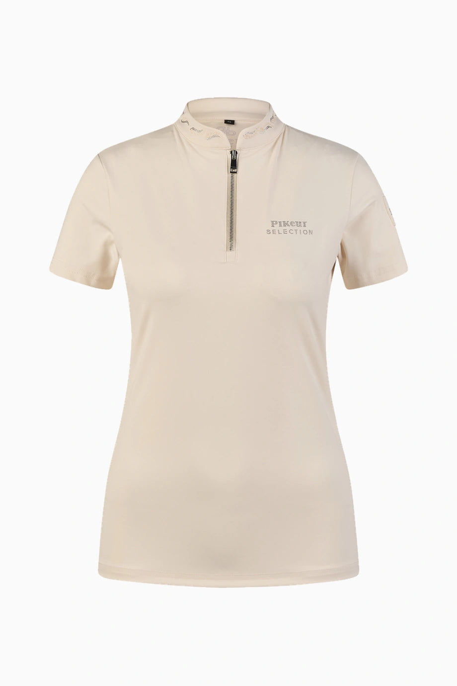 Selection 7215 Taş Detaylı Lüks Fermuarlı Spor Kadın T-shirt
