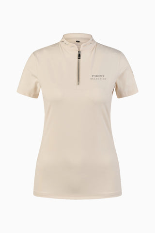Selection 7215 Taş Detaylı Lüks Fermuarlı Spor Kadın T-shirt
