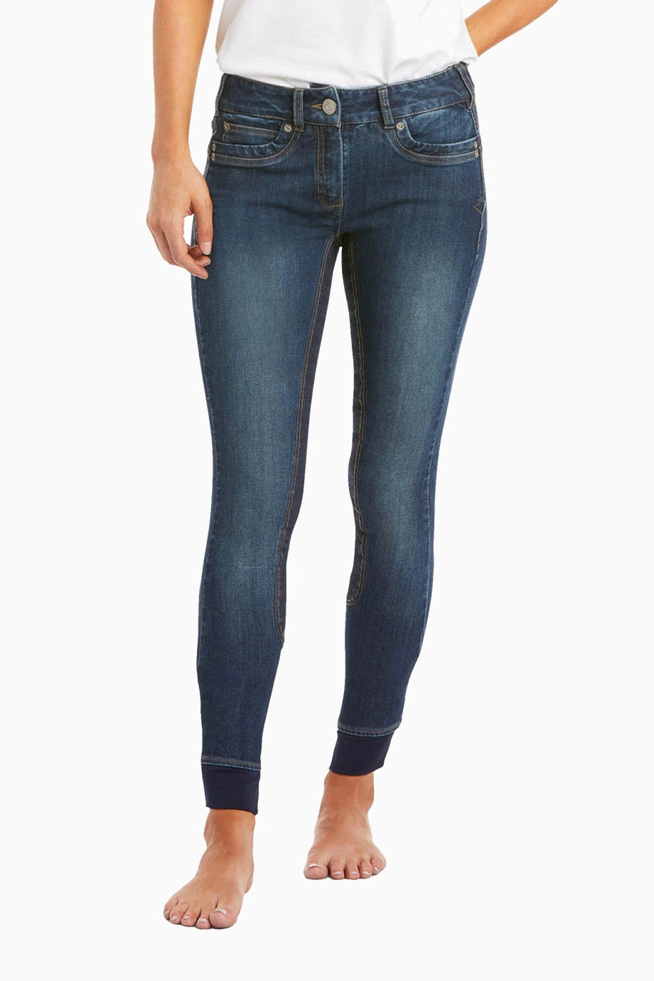 Halo Denim Kadın Tam Silikon Tutuşlu Binici Pantolonu