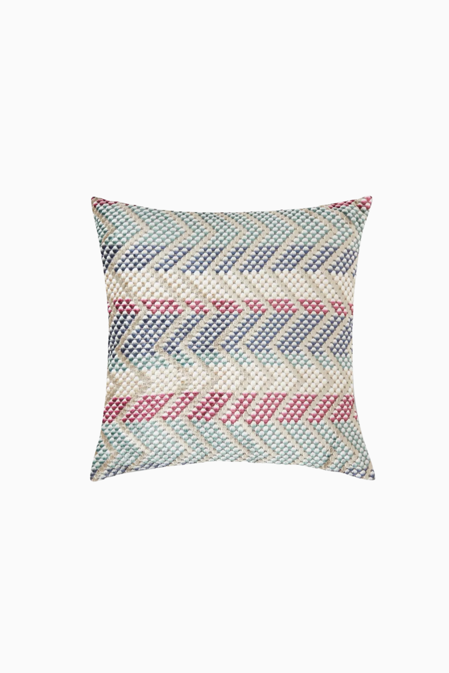 Squame Viscose-Blend Multi Renk Zigzag Yastık